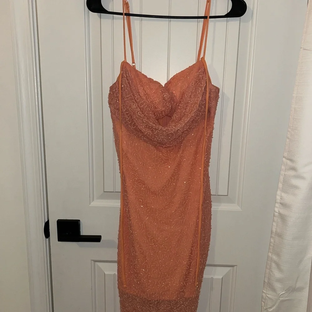 Elegant Orange Dress - Picture 1 of 4
